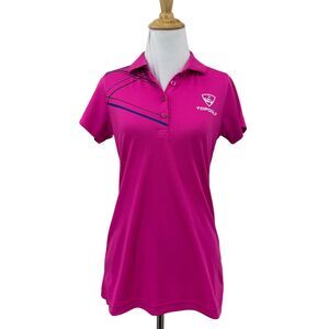 Top Golf Uniform Polo Shirt Women XS Extra Small Honeysuckle Short Sleeve Collar